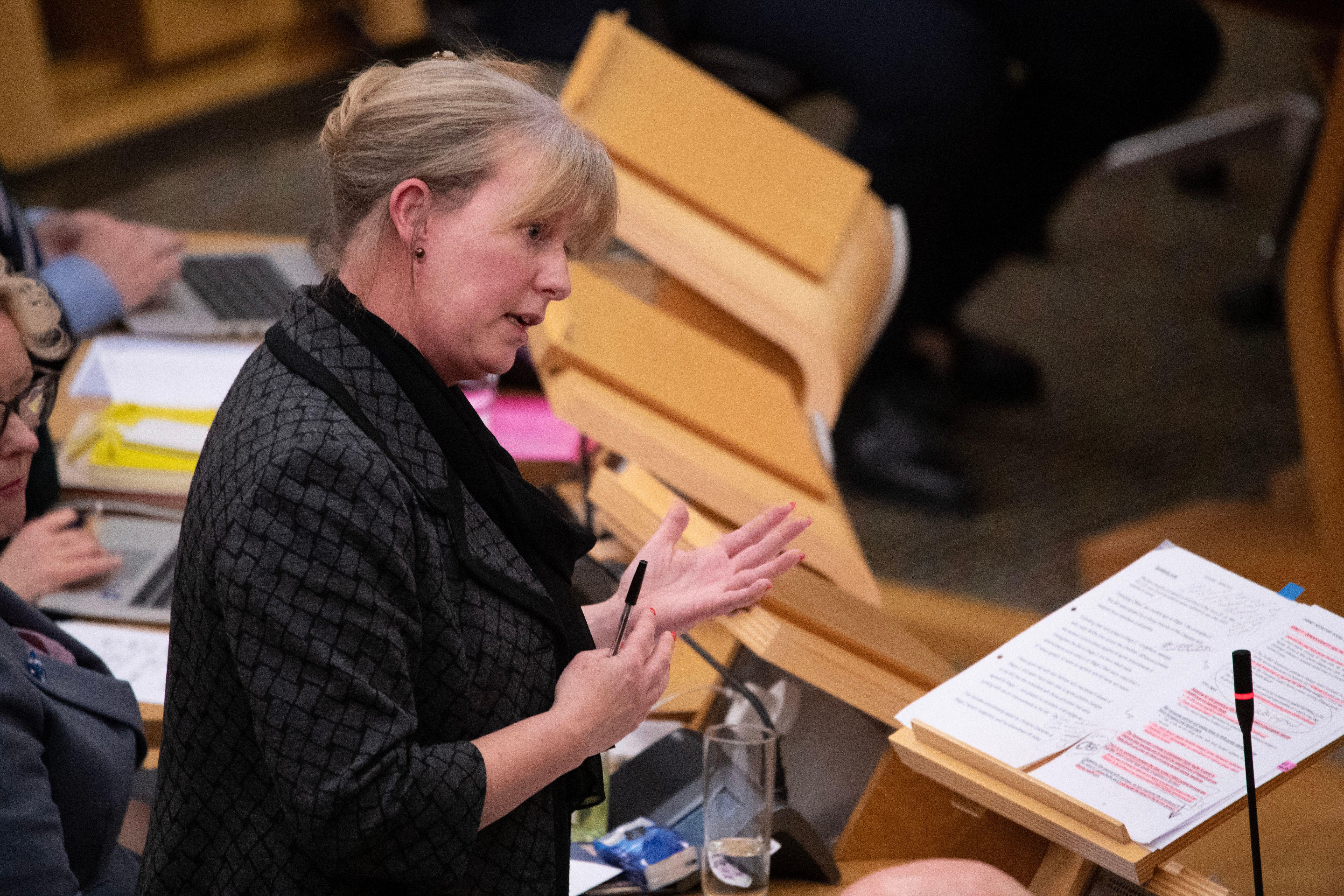 Shona Robison speaking in the chamber